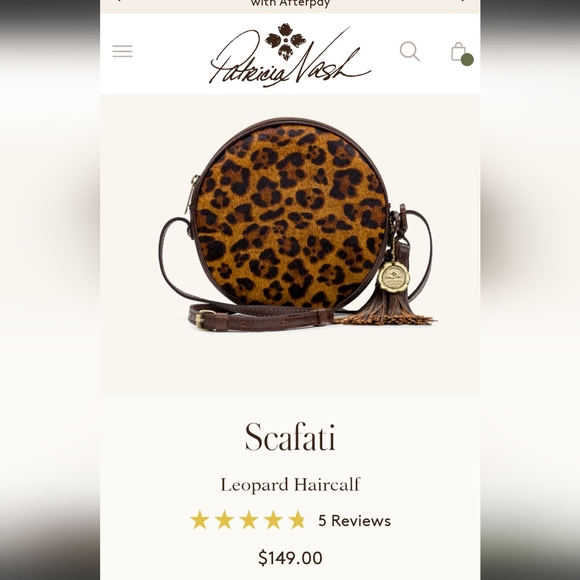 Patricia Nash Handbags - Leather Patricia Nash Scafati Leopard Haircalf crossbody bag (firm Price)